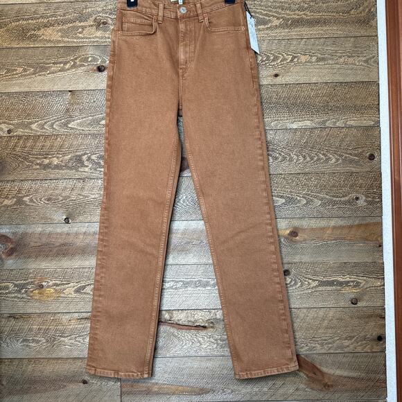 RE/DONE 70's Straight Jeans in Washed Terracotta Size 26 NWT - Picture 1 of 8